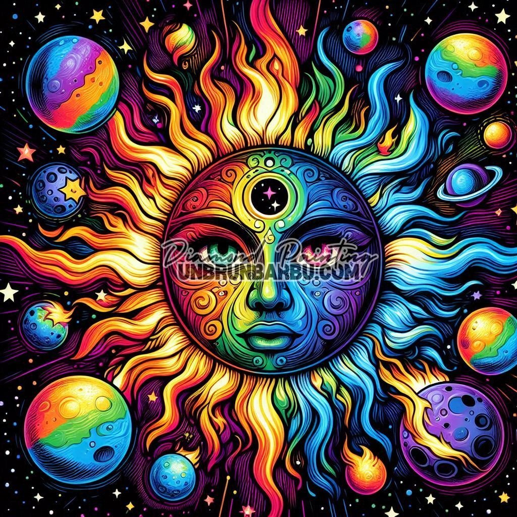 Symphonie Solaire (80cm x 80cm) - UnBrunBarbu