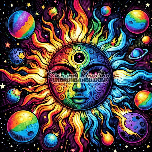Symphonie Solaire (80cm x 80cm) - UnBrunBarbu