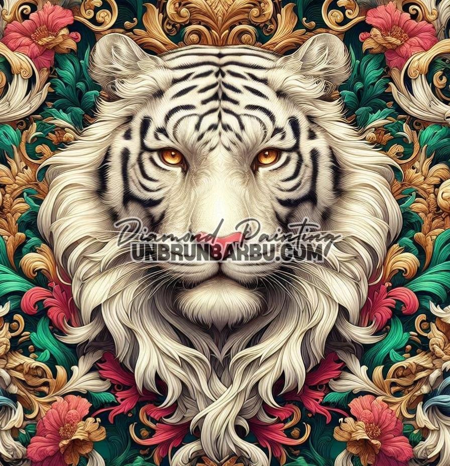 Tigre Impérial (90cm x 95cm) - UnBrunBarbu