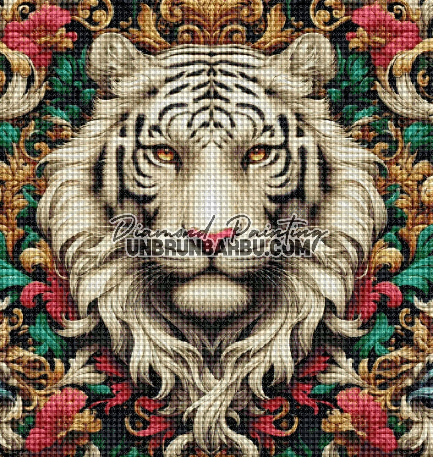Tigre Impérial (90cm x 95cm) - UnBrunBarbu