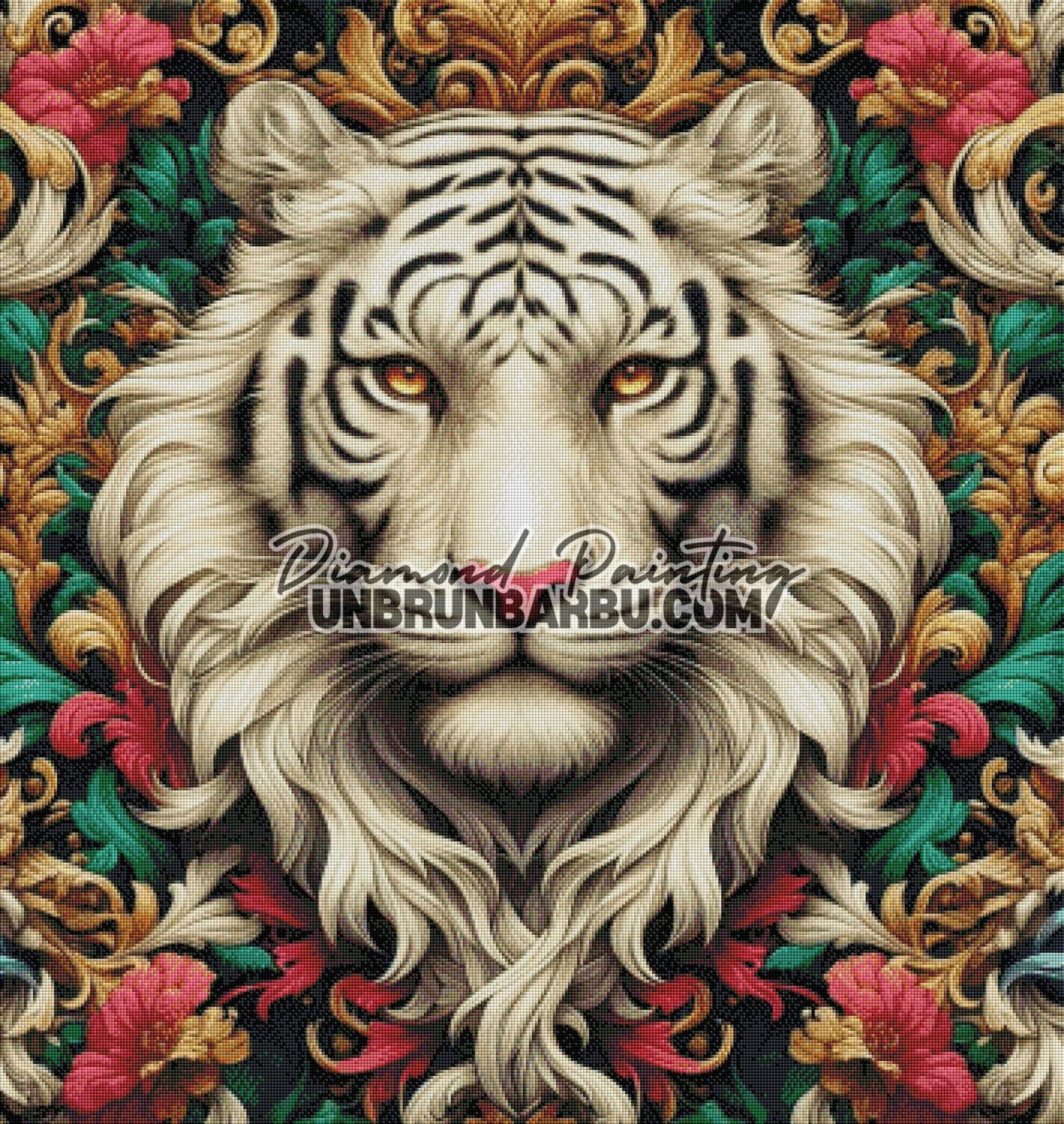 Tigre Impérial (90cm x 95cm) - UnBrunBarbu