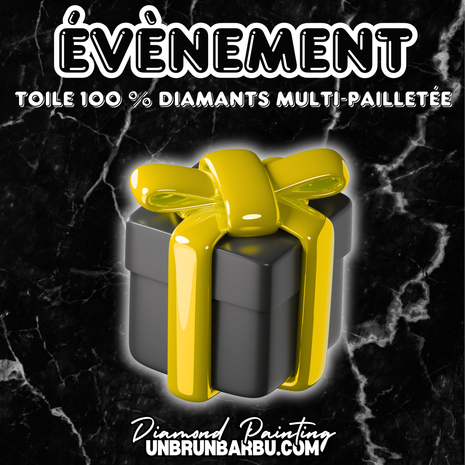 Toile Évènement N°1 - Unbrunbarbu (60cm x 60cm) - UnBrunBarbu