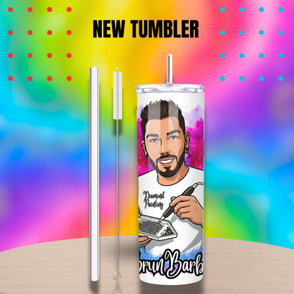 tumbler diamond painting 20 oz avec paille inox et goupillon