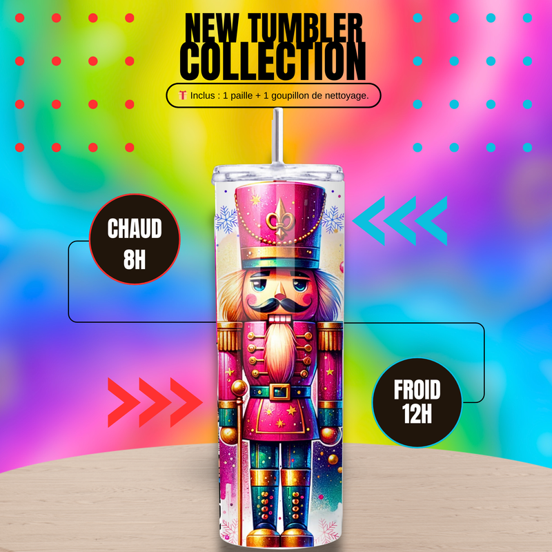 tumbler isotherme casse noisette noel 20 oz en inox