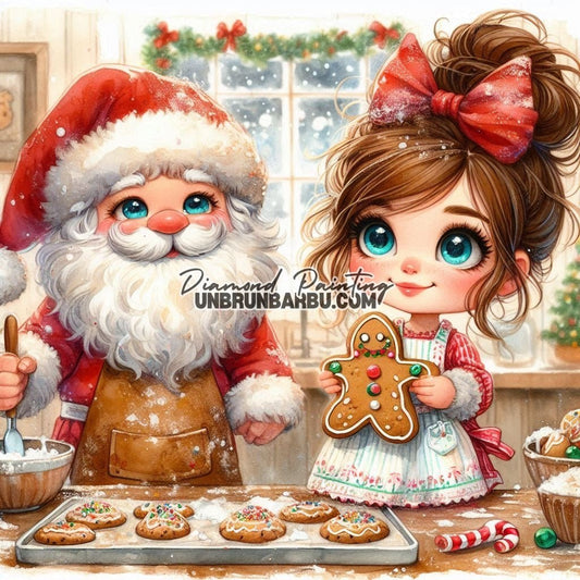 Un Noël Gourmand (90cm x 90cm) - UnBrunBarbu
