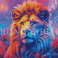 Veille Céleste du Lion. (110cm x 60cm). - UnBrunBarbu