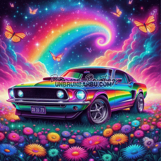 Voiture des Rêves (90cm x 90cm) - UnBrunBarbu