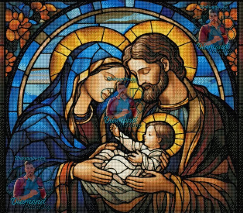 La Nativité Pureté, Marie, Joseph et Jésus.